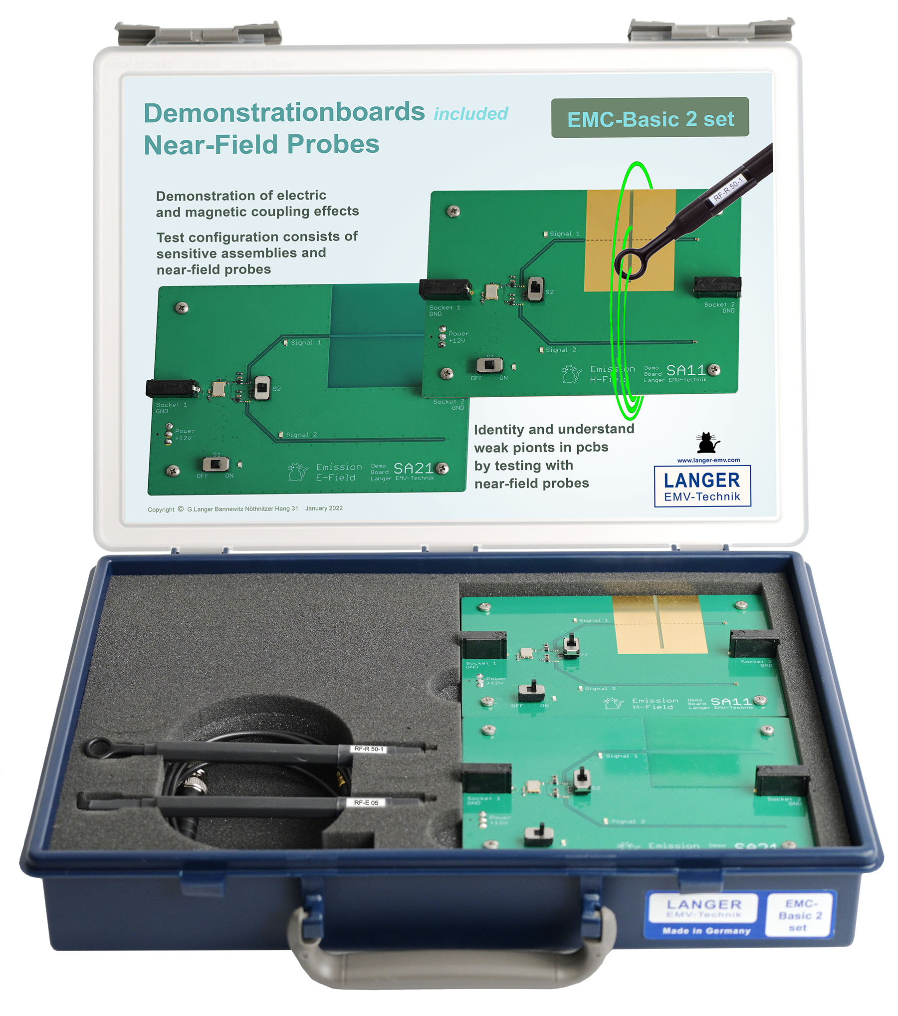 EMC-Basic 2 set, Demonstrationsboards Nahfeldsonden